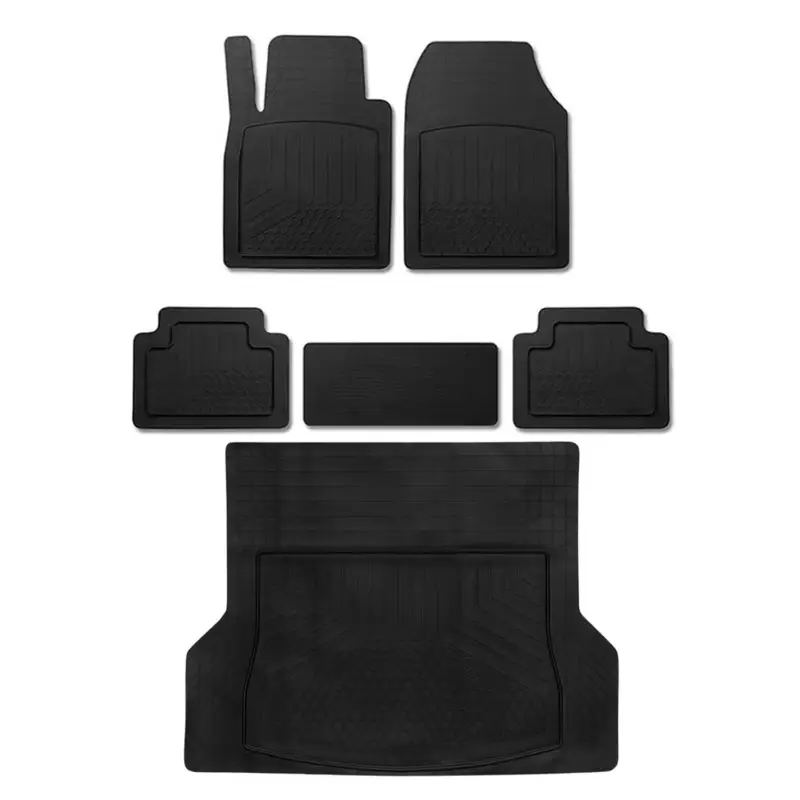 Fußmatten & Kofferraumwanne Set für Ford Ecosport Antirutsch Gummi Schwarz Mega-Angebot