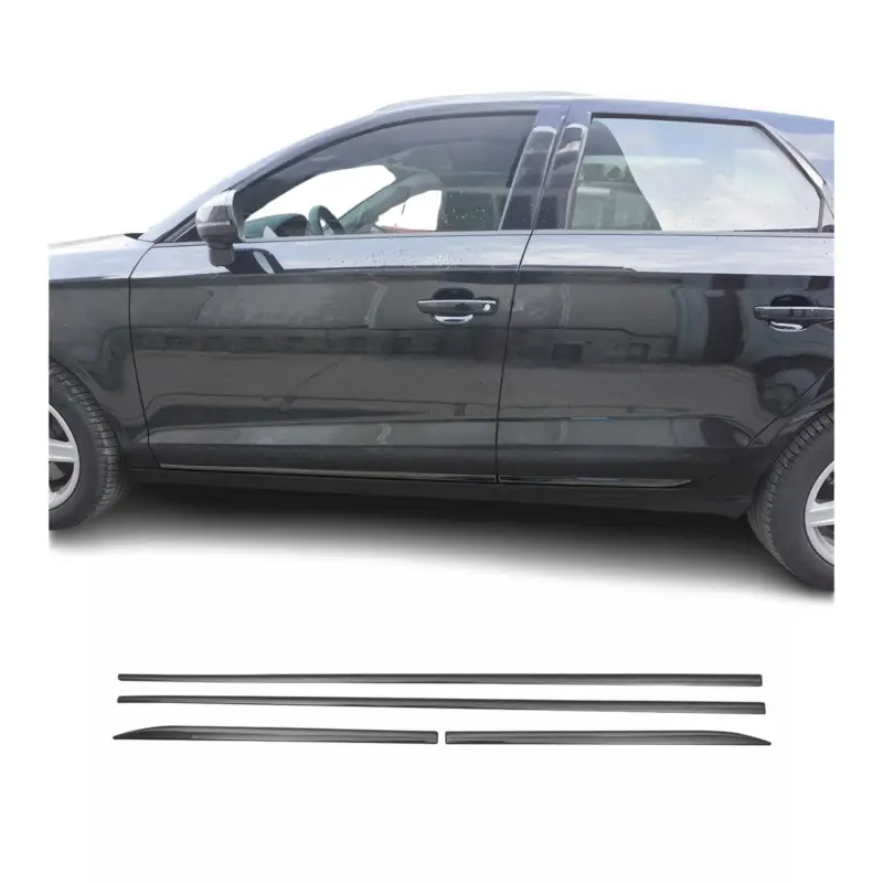 Zertifiziert Seitentürleiste Türschutzleiste für Nissan Juke 2011-2019 Chrom Stahl Dunkel 4x