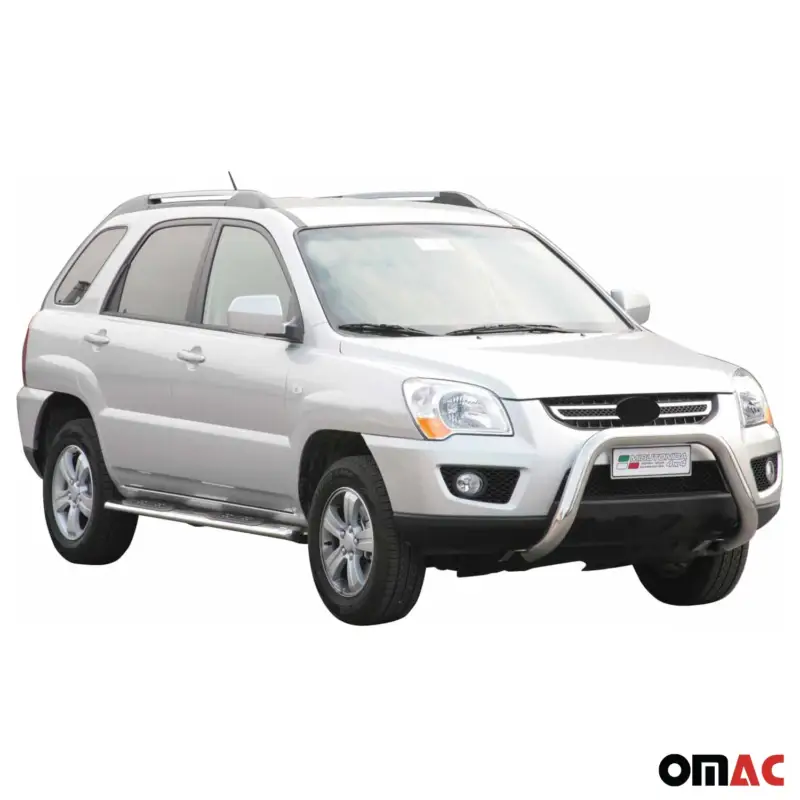 Frontbügel Frontschutzbügel für Kia Sportage 2008-2010 ø76mm Stahl Silber Schutz Top-Seller