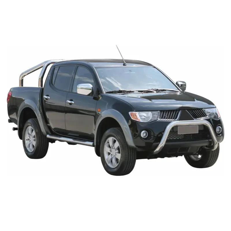 Heißes Angebot Frontbügel Frontschutzbügel für Mitsubishi L200 2006-2009 ø76mm Stahl Silber