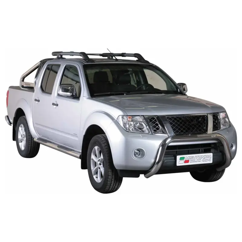 Neu Im Sortiment Frontbügel Frontschutzbügel für Nissan Navara 2010-2014 ø76mm Stahl Silber
