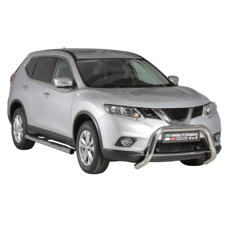 Frontbügel Frontschutzbügel für Nissan X-Trail 2015-2017 ø76mm Stahl Silber Top-Seller