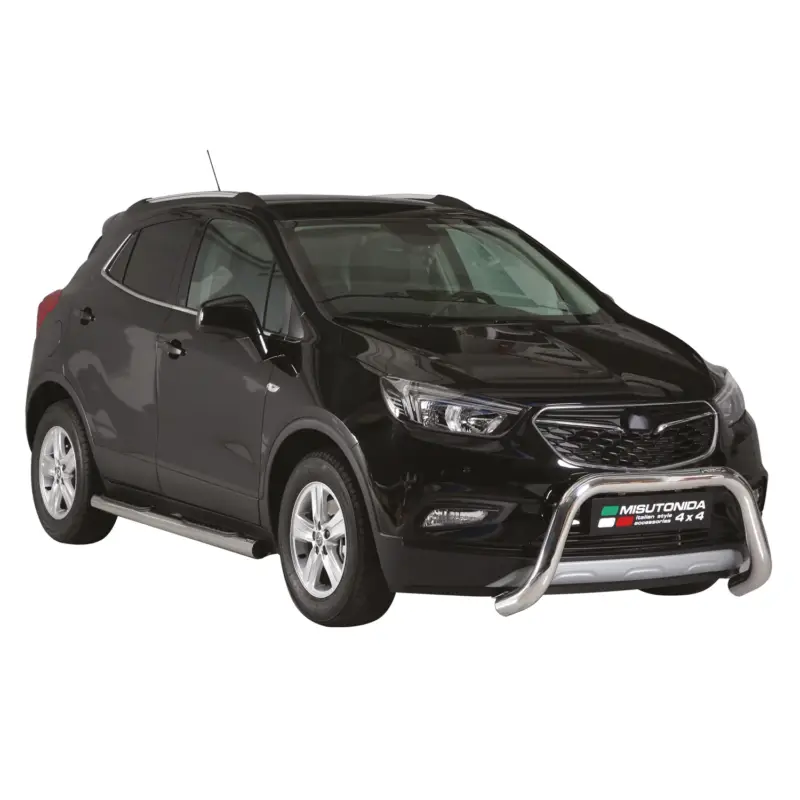 Frontbügel Frontschutzbügel für Opel Mokka X 2016-2019 ø76mm Stahl Silber Schutz Rabatt