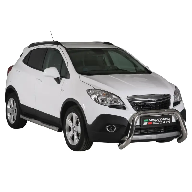 Frontbügel Frontschutzbügel für Opel Mokka 2012-2016 ø76mm Stahl Silber Schutz Geprüft