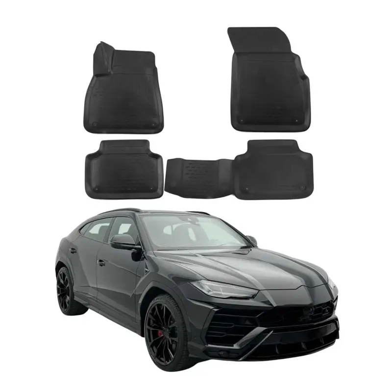 OMAC Gummimatten Fußmatten für Lamborghini Urus 2018-2024 TPE Schwarz 4 tlg Neuheit