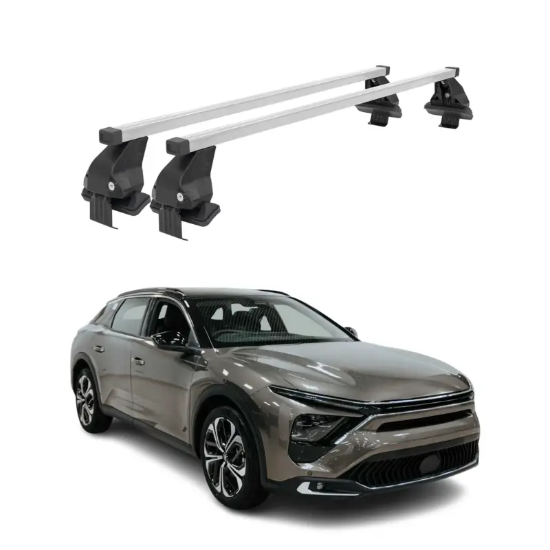Menabo Dachträger Grundtäger für Citroen C5 X 2022-2026 50kg Stahl Silber 2 tlg Must-Have