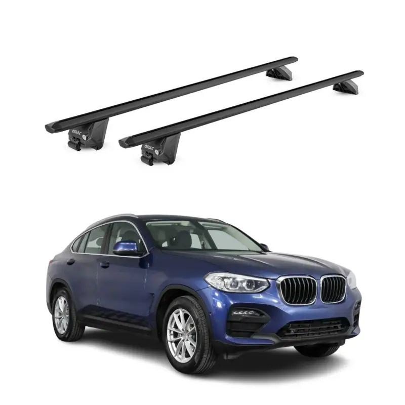 Dachträger Grundtäger für BMW X4 F26 G02 2014-2025 100kg Alu Schwarz 2x ABE Schnäppchen
