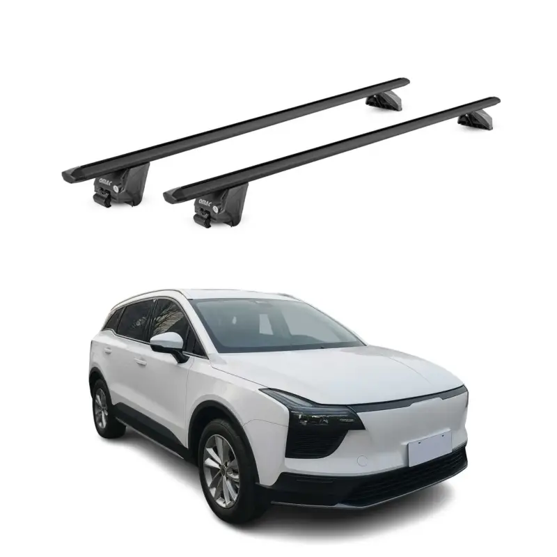 Top-Angebot Dachträger Grundtäger für Aiways U5 2022-2023 FL 100kg Alu Schwarz 2 tlg ABE