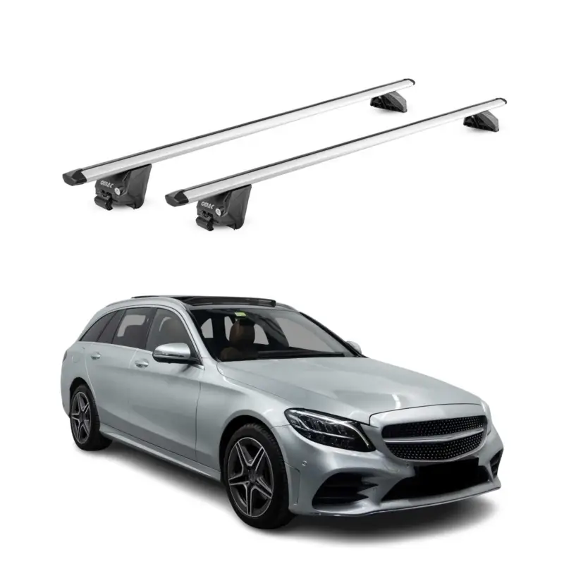 Sonderaktion Dachträger für Mercedes C Klasse S205 Kombi 2015-2021 100kg Alu Silber 2tlg ABE