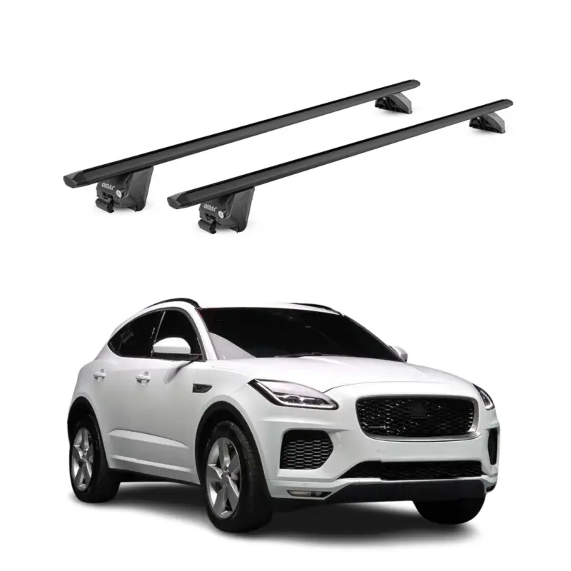 Meistverkauft Dachträger Grundtäger für Jaguar E-Pace 2018-2024 100kg Alu Schwarz 2 tlg ABE