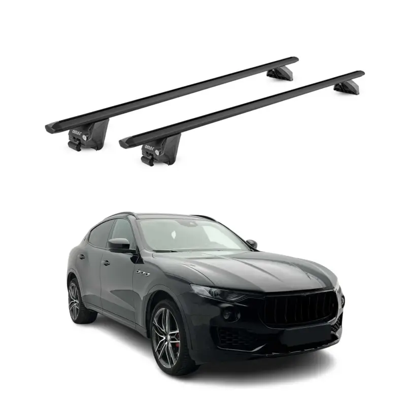 Dachträger Grundtäger für Maserati Levante 2017-2024 100kg Alu Schwarz 2 tlg ABE Abverkauf