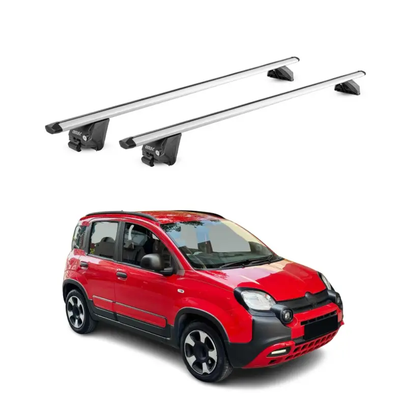Dachträger Grundtäger für Fiat Panda III Cross 2012-2026 100kg Alu Grau 2tlg ABE Sonderaktion