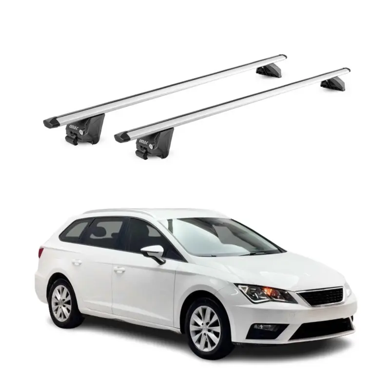 Dachträger Grundtäger für Seat Leon Kombi 2014-2026 100kg Alu Silber 2tlg ABE Highlight