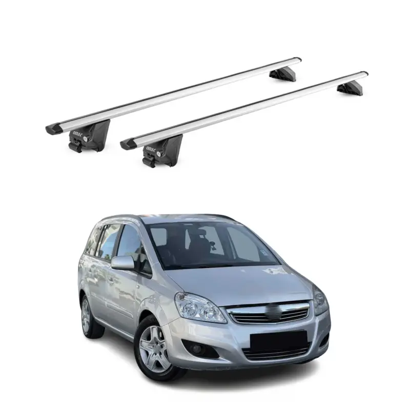 Dachträger Grundtäger für Opel Zafira B 2008-2011 FL 100kg Alu Silber 2tlg ABE Highlight