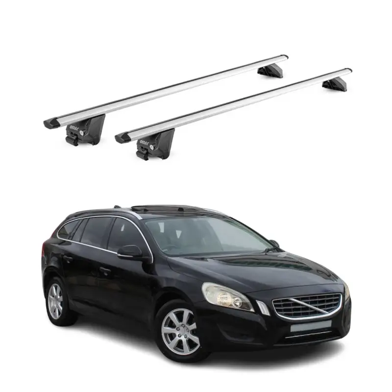 Sonderaktion Dachträger für Volvo V60 / Cross Country 2010-2018 100kg Alu Silber 2x ABE