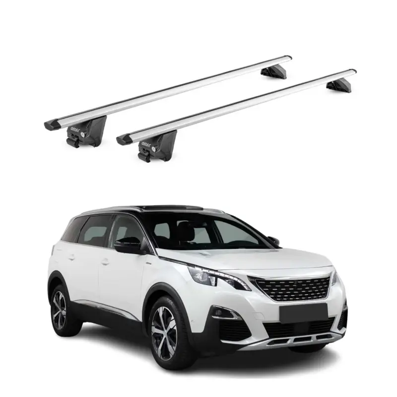 Knallerangebot Dachträger Grundtäger für Peugeot 5008 mk2 2017-2024 100kg Alu Silber 2tlg ABE