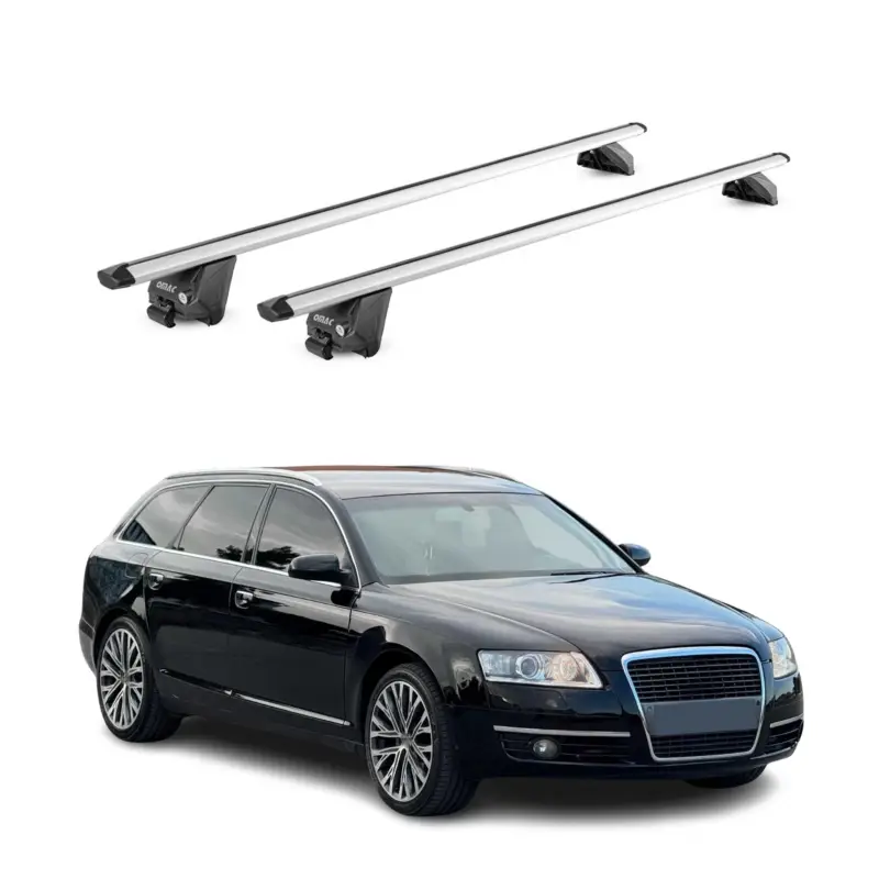 Dachträger Grundtäger für Audi A6 C6 Avant 2005-2011 100kg Alu Silber 2 tlg ABE Solange Der Vorrat Reicht