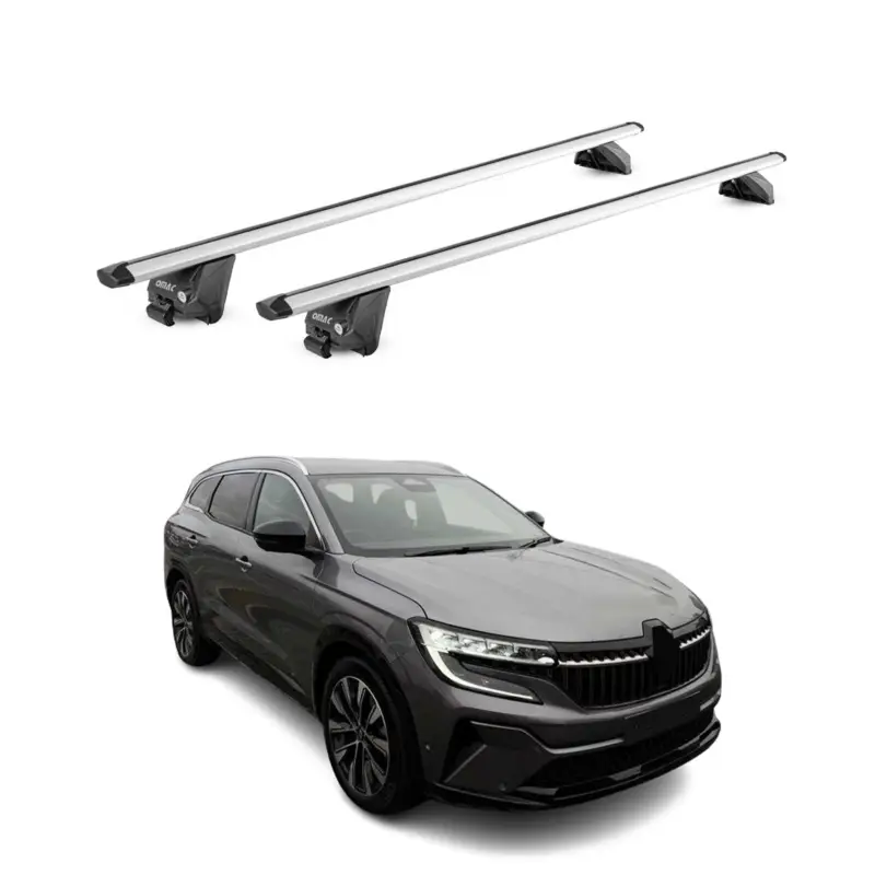 Dachträger Grundtäger für Renault Espace 2023-2026 100kg Alu Silber 2tlg ABE Neue Kollektion