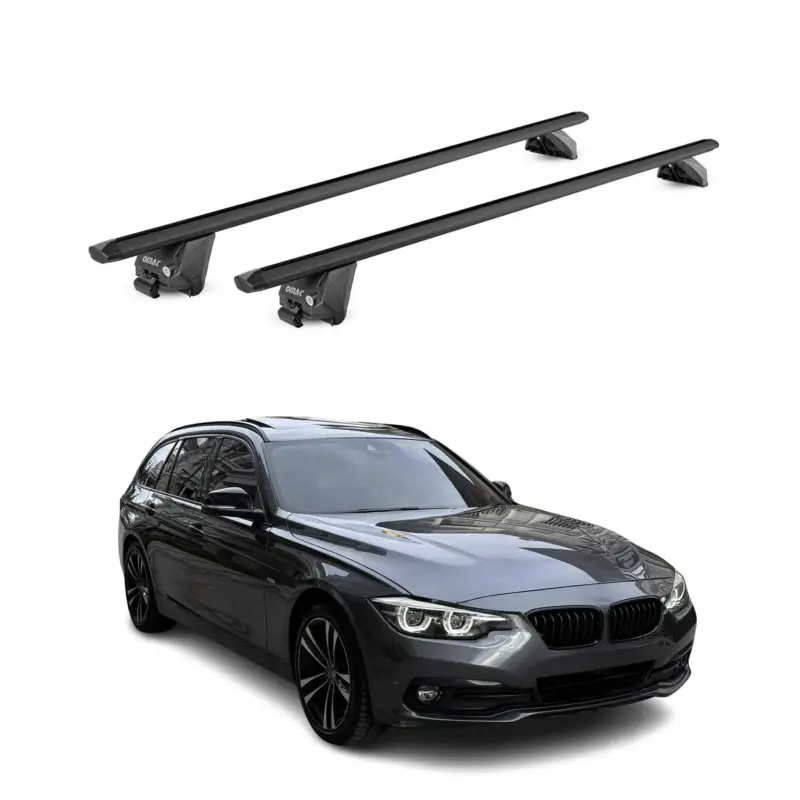 Günstig Dachträger Grundtäger für BMW 3er Touring F31 G21 2012-26 100kg Alu ABE Schwarz