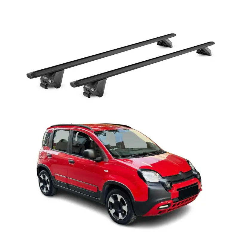 Dachträger Grundtäger für Fiat Panda III Cross 2012-2026 100kg Alu Schwarz ABE Sonderangebot