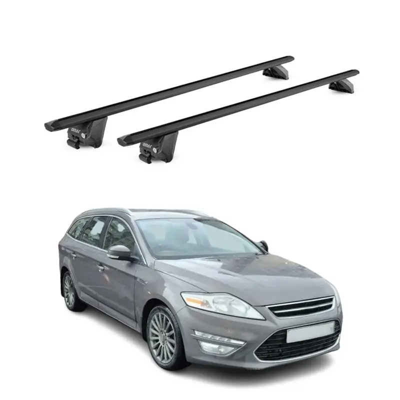 Dachträger Grundtäger für Ford Mondeo Kombi 2014-2022 100kg Alu Schwarz 2x ABE Jetzt Bestellen