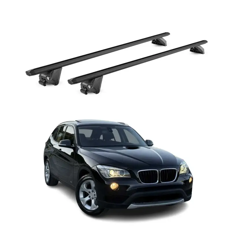 Dachträger Grundtäger für BMW X1 E84 F48 2009-2022 100kg Alu Schwarz 2 tlg ABE Top-Seller