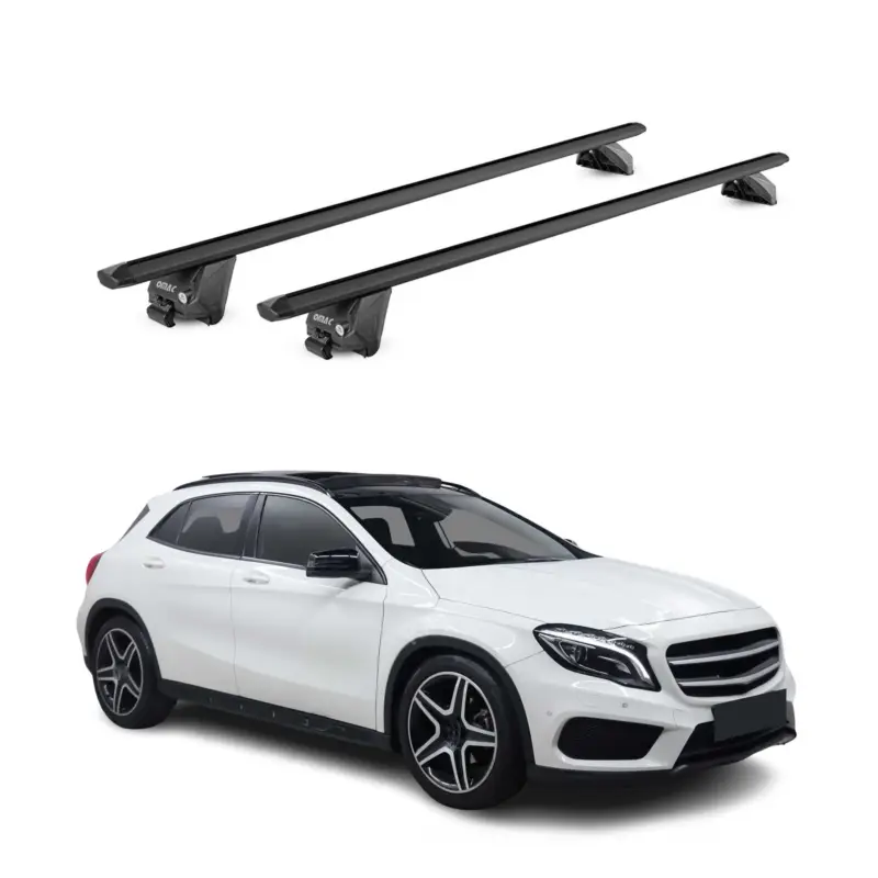 Dachträger Grundtäger für Mercedes GLA X156 2014-2026 100kg Alu Schwarz 2x ABE Preis Gesenkt