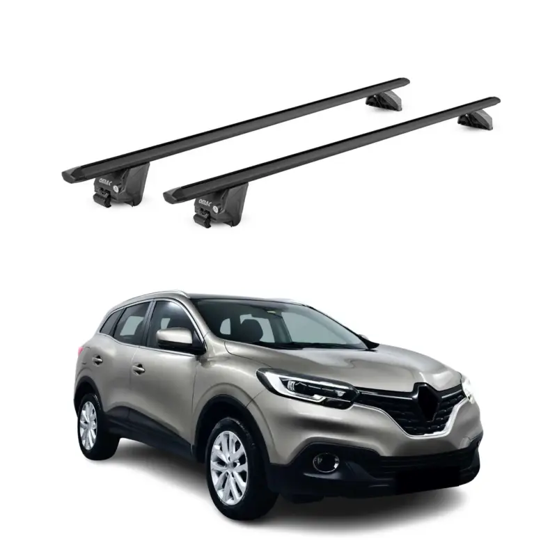 Dachträger Grundtäger für Renault Kadjar 2015-2022 100kg Alu Schwarz 2 tlg ABE Preis Gesenkt