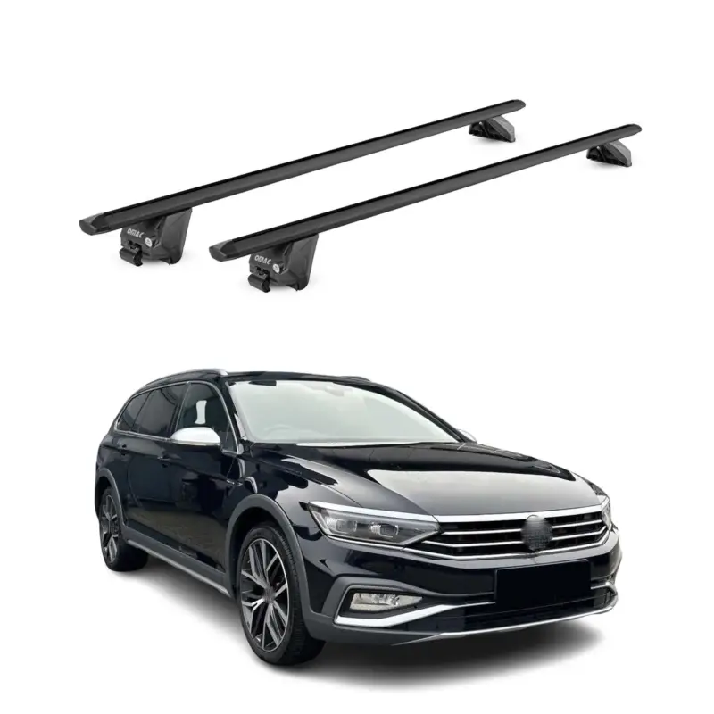Angebot Dachträger für VW Passat Alltrack Kombi B8 2015-2023 100kg Alu Schwarz 2x ABE