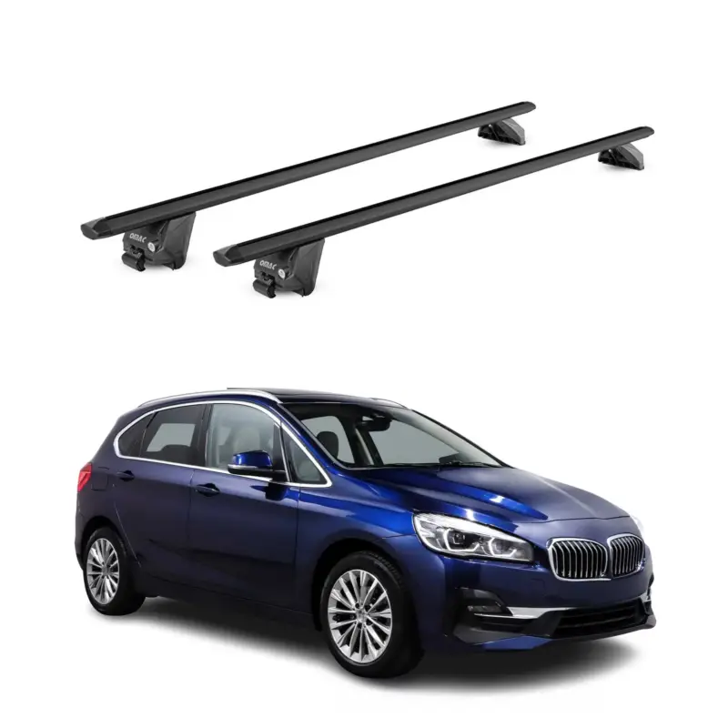 Dachträger für BMW 2er Active Tourer F45 2014-2021 100kg Alu Schwarz 2x ABE Aktuell