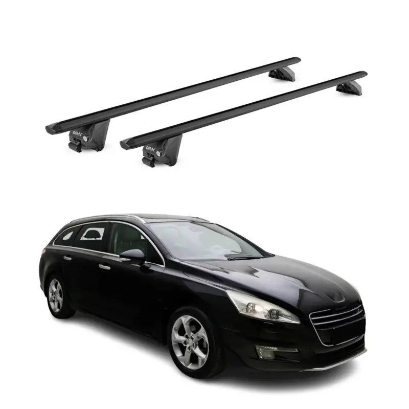 Dachträger Grundtäger für Peugeot 508 Kombi 2011-2018 100kg Alu Schwarz 2x ABE Preis Gesenkt