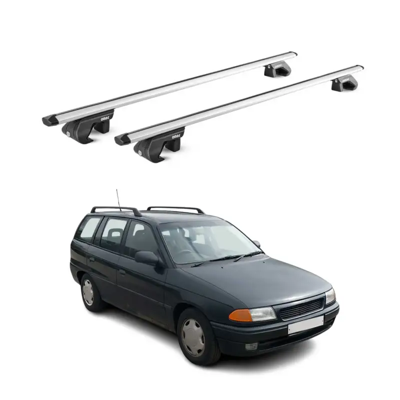 Dachträger Grundtäger für Opel Astra F G Kombi 1991-2004 90kg Alu Silber 2x ABE Beliebt