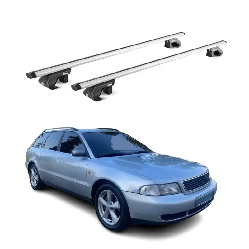 Dachträger Grundtäger für Audi A4 B5 B6 B7 Avant 1995-2008 90kg Alu Grau 2x ABE Markenprodukt