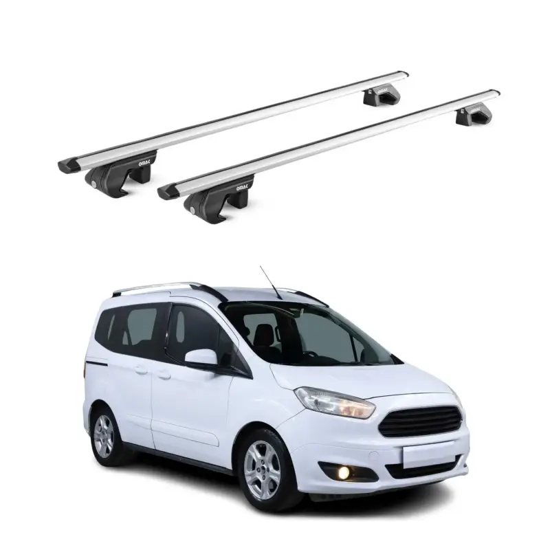 Dachträger Grundtäger für Ford Courier Tourneo 2013-2023 90kg Alu Silber 2x ABE Rabatt