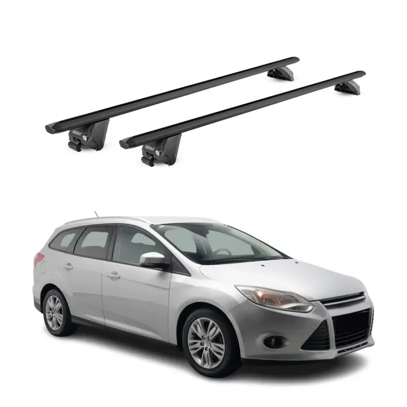 Dachträger Grundtäger für Ford Focus III IV Kombi 2011-2025 100kg Alu Schwarz 2x Preis Gesenkt