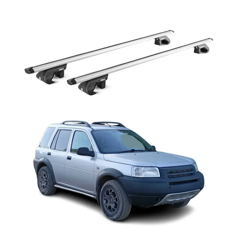 Dachträger Grundtäger für Land Rover Freelander I 1998-2006 90kg Alu Grau 2x ABE Heißes Angebot