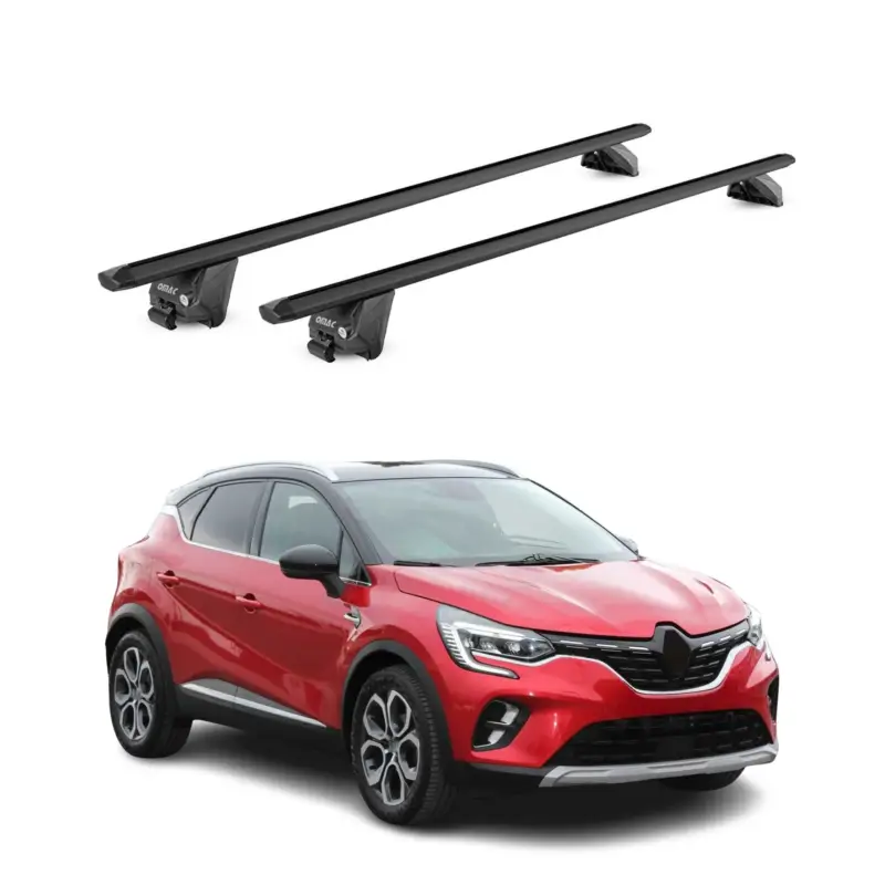 Dachträger Grundtäger für Renault Captur mk2 2019-2026 100kg Alu Schwarz 2x ABE Neu
