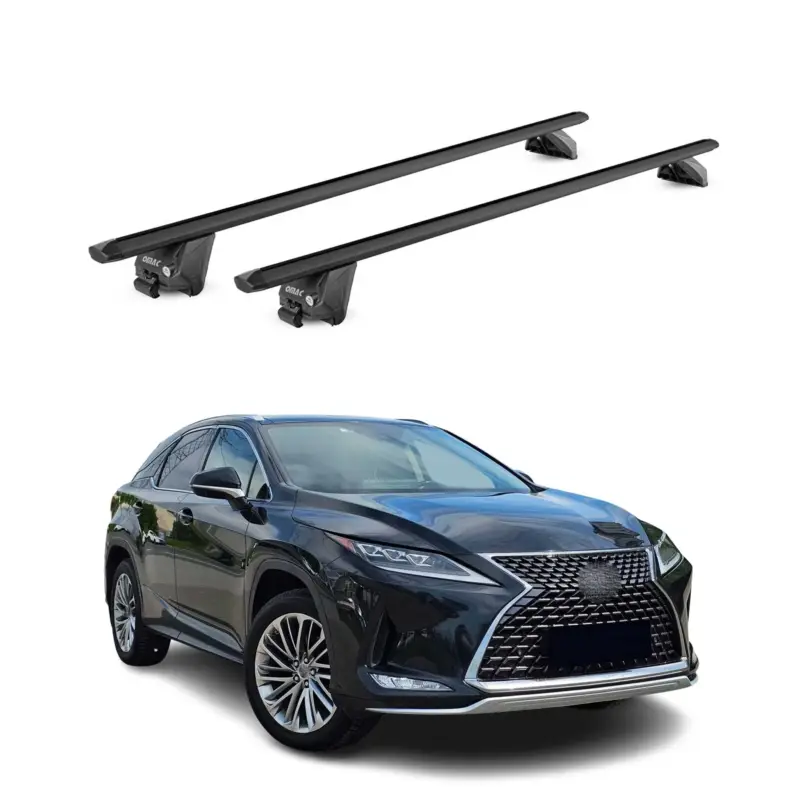 Dachträger Grundtäger für Lexus RX 2016-2022 100kg Aluminium Schwarz 2 tlg ABE Sofort Bestellen