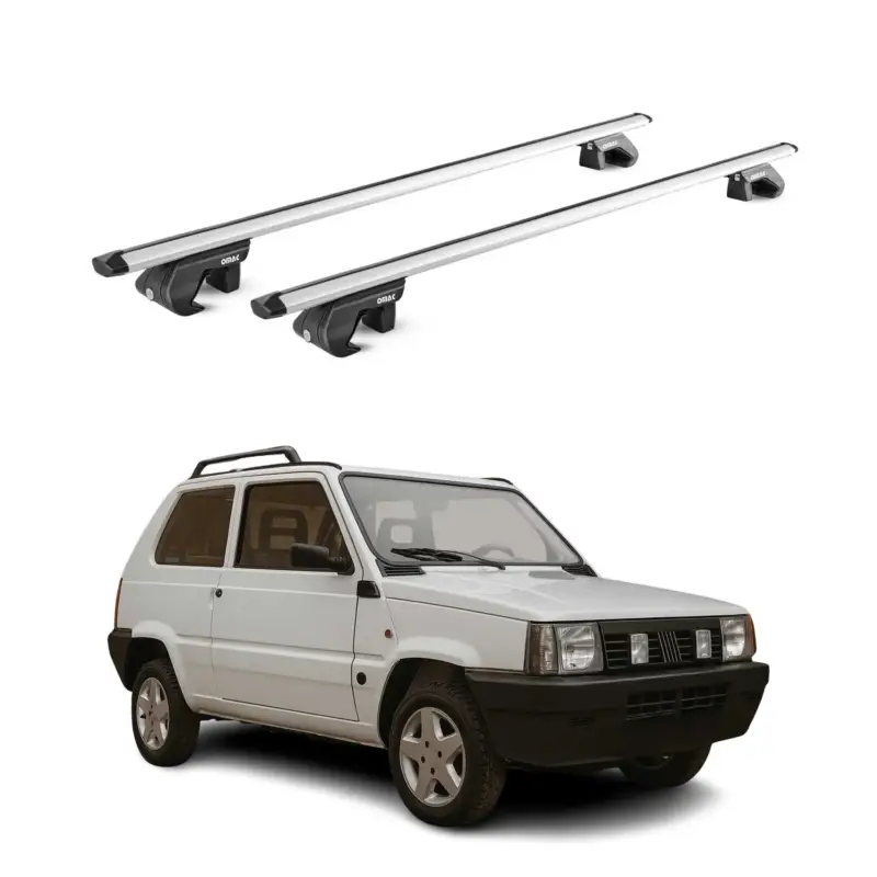 Neu Dachträger Grundtäger für Fiat Panda I 1999-2003 3 tür 90kg Alu Silber 2 tlg ABE