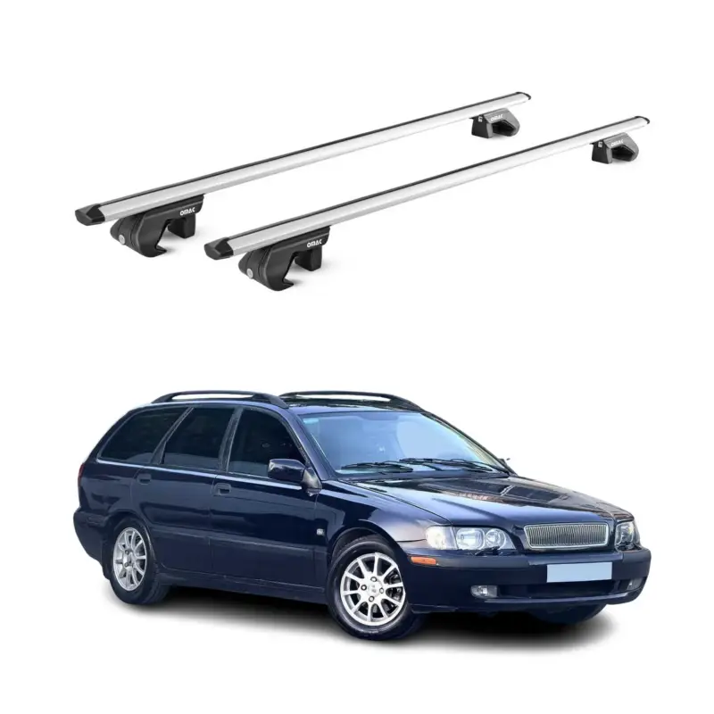 Solange Der Vorrat Reicht Dachträger Grundtäger für Volvo V40 V50 1995-2012 90kg Alu Silber 2 tlg ABE