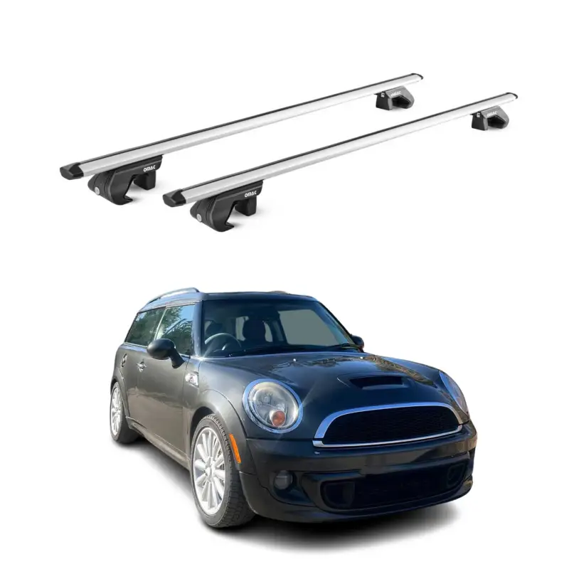 Geprüft Dachträger Grundtäger für Mini Clubman R55 2007-2014 90kg Alu Silber 2 tlg ABE