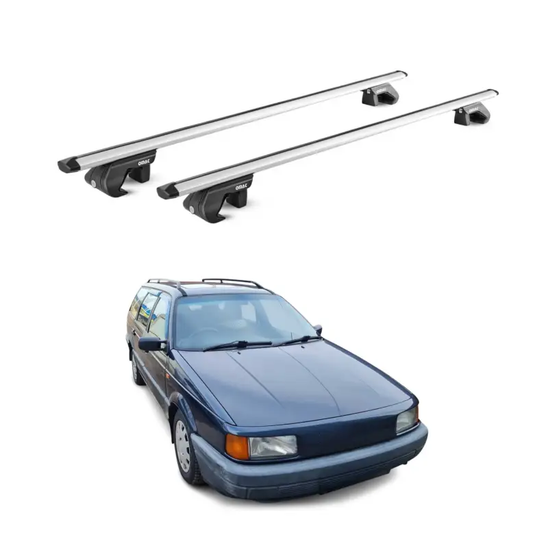 Heißes Angebot Dachträger Grundtäger für VW Passat Kombi 1981-2014 90kg Alu Silber 2 tlg ABE