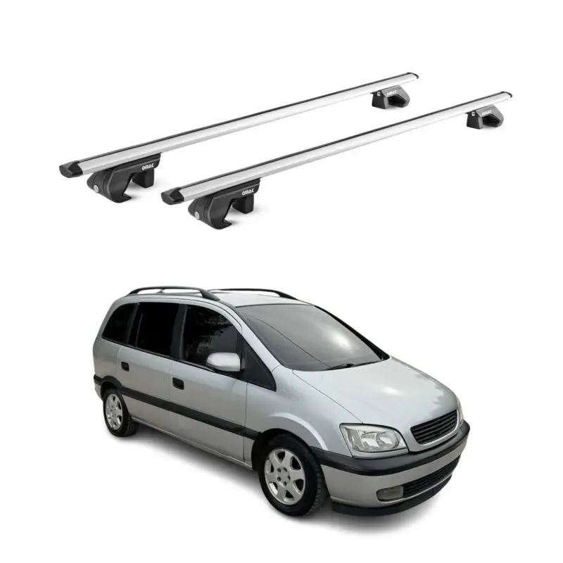 Dachträger Grundtäger für Opel Zafira A 1999-2005 90kg Alu Silber 2 tlg ABE Preisknaller