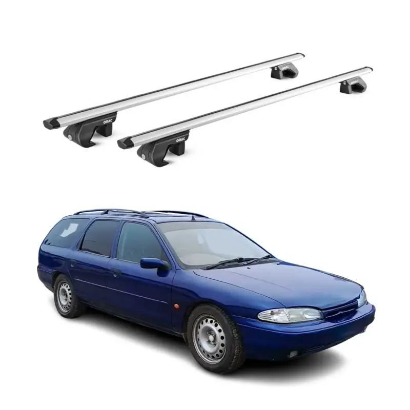 Dachträger Grundtäger für Ford Mondeo Kombi 1993-2014 90kg Alu Silber 2 tlg ABE Angebot