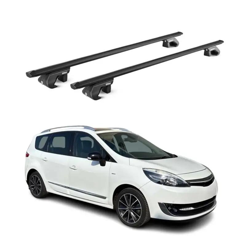 Dachträger für Renault Scenic mk3 / X-Mod 2009-2016 90kg Alu Schwarz 2x ABE Versand Am Gleichen Tag