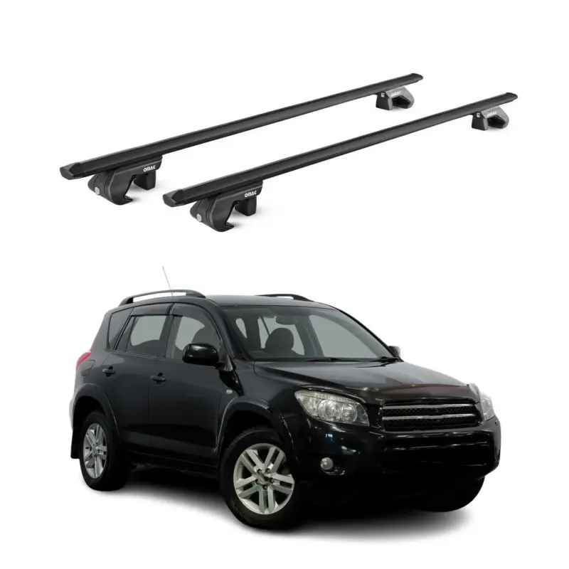 Letzte Chance Dachträger Grundtäger für Toyota RAV4 XA30 2005-2012 5 tür 90kg Alu Schwarz ABE