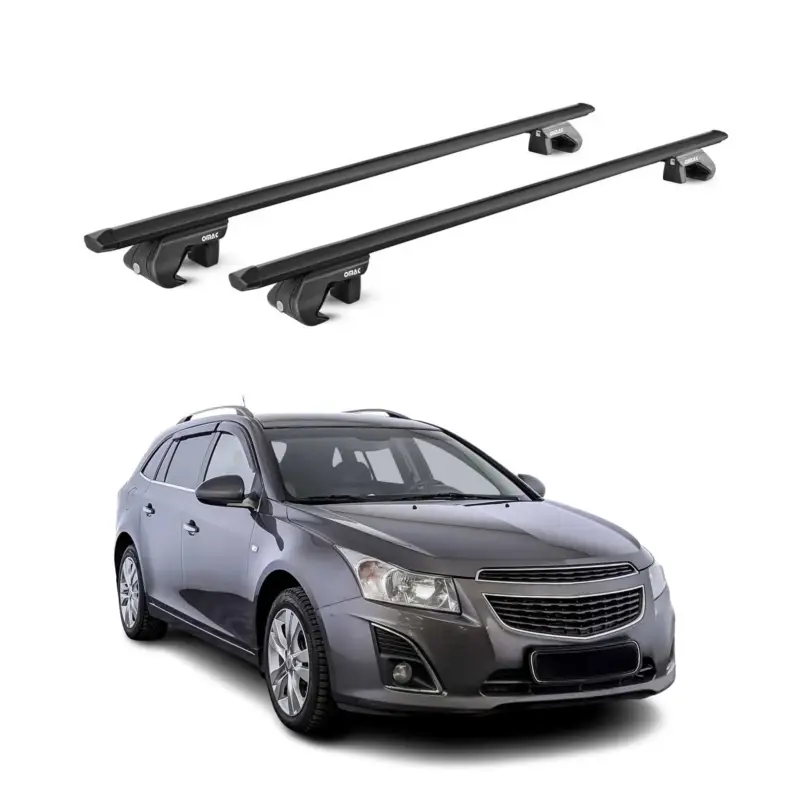 Dachträger Grundtäger für Chevrolet Cruze Kombi 2012-2016 90kg Alu Schwarz ABE Sichere Zahlung