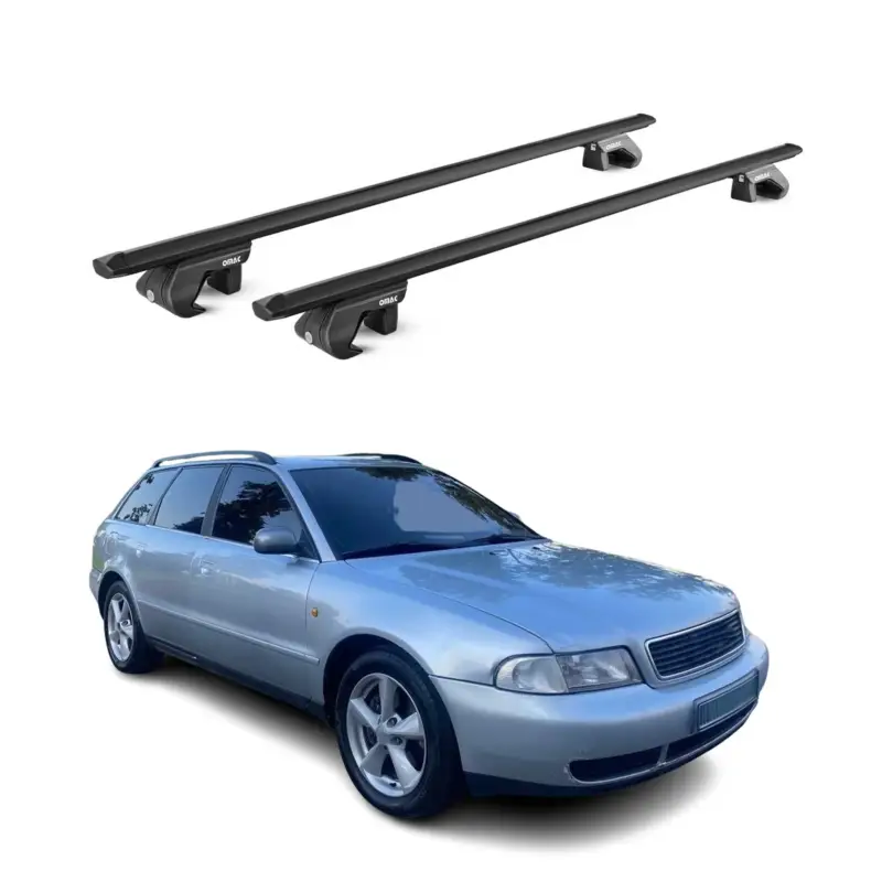 Schnäppchen Dachträger Grundtäger für Audi A4 B5 B6 B7 Avant 1995-2008 90kg Alu Schwarz ABE