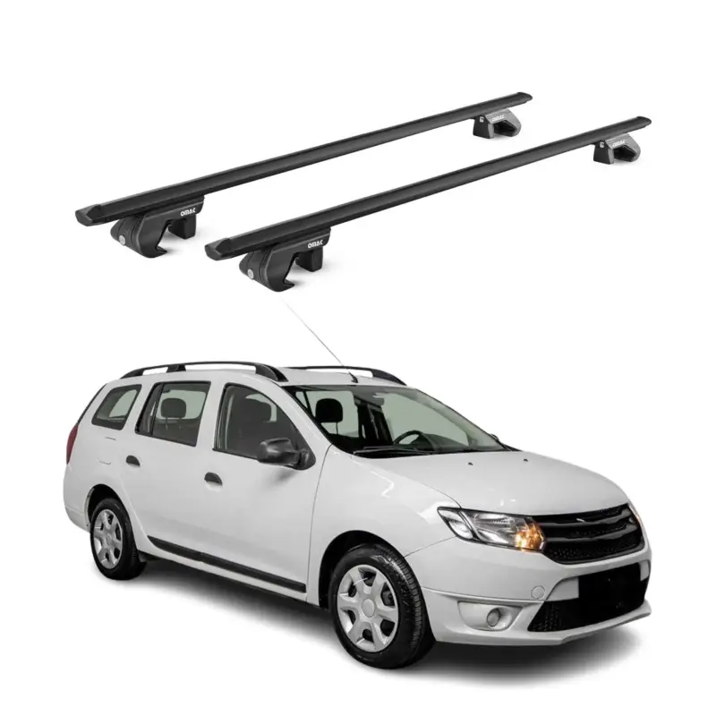 Dachträger Grundtäger für Dacia Logan MCV Kombi 2007-2020 90kg Alu Schwarz ABE Finale Aktion