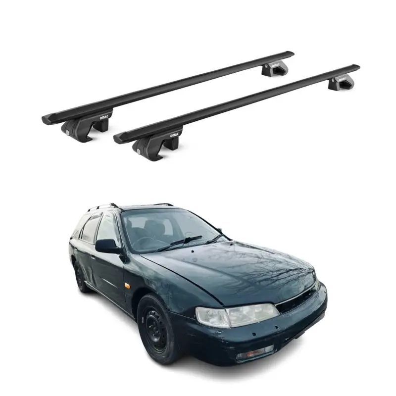 Dachträger Grundtäger für Honda Accord Kombi CE 1994-1997 90kg Alu Schwarz ABE Meistverkauft